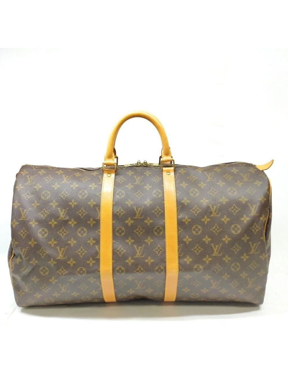 Louis Vuitton LV Boston Bag Keepall 55 Brown Monogram 799-070925